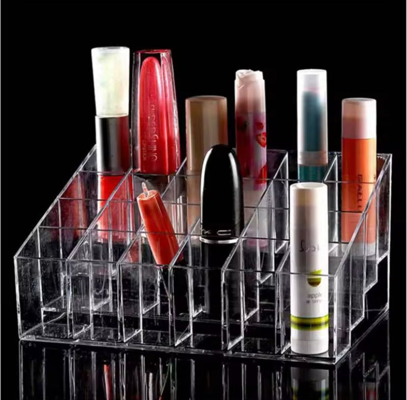 Lipstick Display Stand Holder, Acrylic Lipstick Storage Box, Acrylic Makeup Organizer, Desktop Lipstick Display Storage Box, Cosmetic Nail Polish Storage Rack, Desktop Dressing Table for Lip Glaze Brushes Bottles Lipstick Display Stand Holder, Acrylic Lipstick Storage Box, Acrylic Makeup Organizer, Desktop Lipstick Display Storage Box, Cosmetic Nail Polish Storage Rack, Desktop Dressing Table for Lip Glaze Brushes Bottles